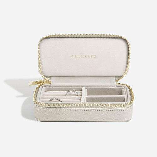 Stacker travel jewellery box - oatmeal