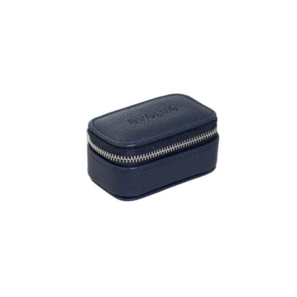Evolve micro jewellery box - navy leather