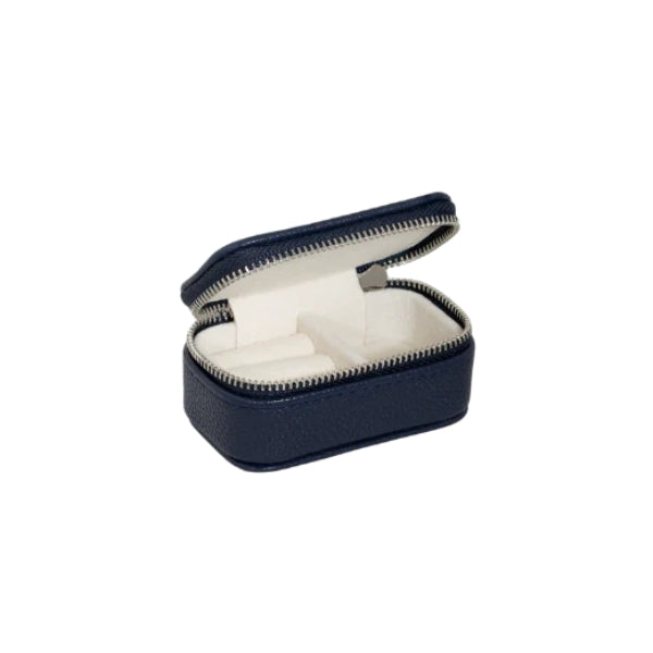 Evolve micro jewellery box - navy leather