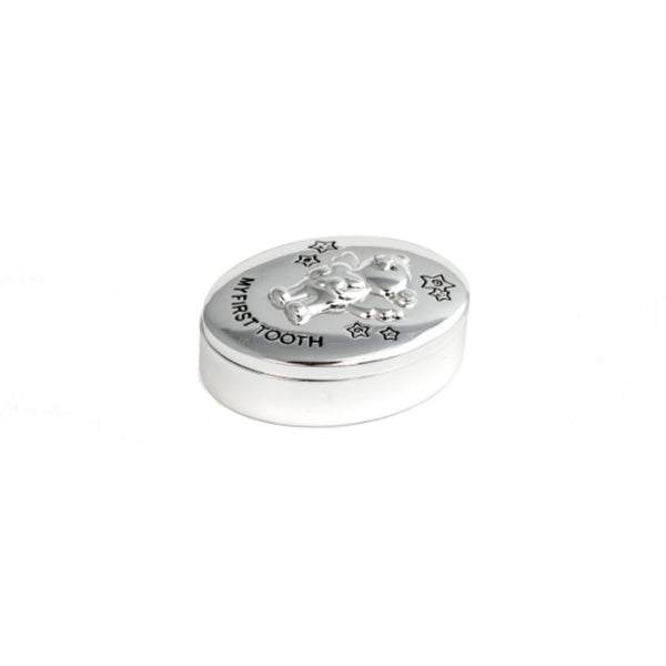 First tooth box in silver plate