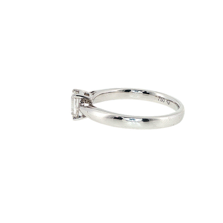 Esme - emerald cut half carat diamond engagement or dress ring in 18ct white gold