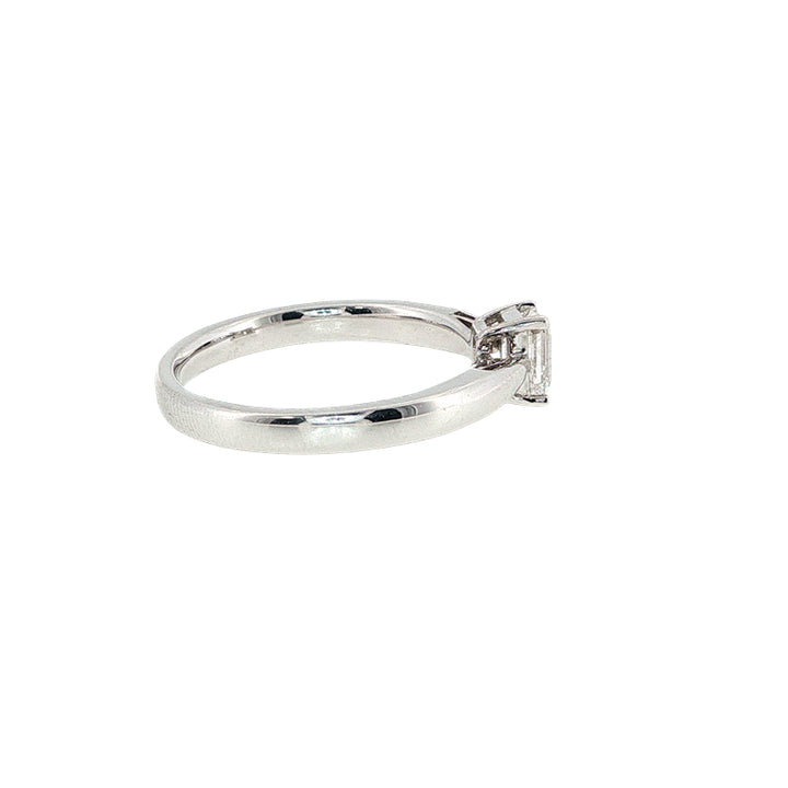 Esme - emerald cut half carat diamond engagement or dress ring in 18ct white gold