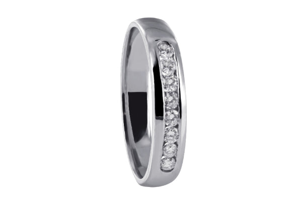 Adira - Eight stone Diamond Wedding band in 18ct white gold