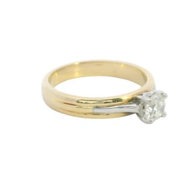Adele - 18ct yellow and white gold 0.50ct diamond solitaire engagement ring