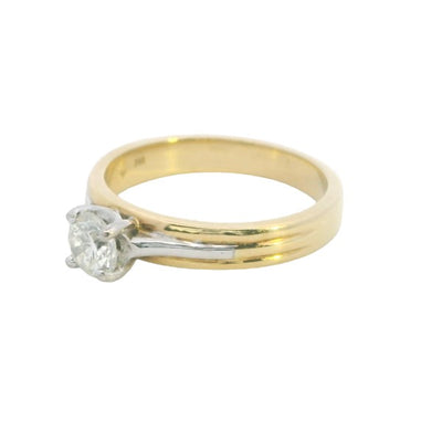 Adele - 18ct yellow and white gold 0.50ct diamond solitaire engagement ring