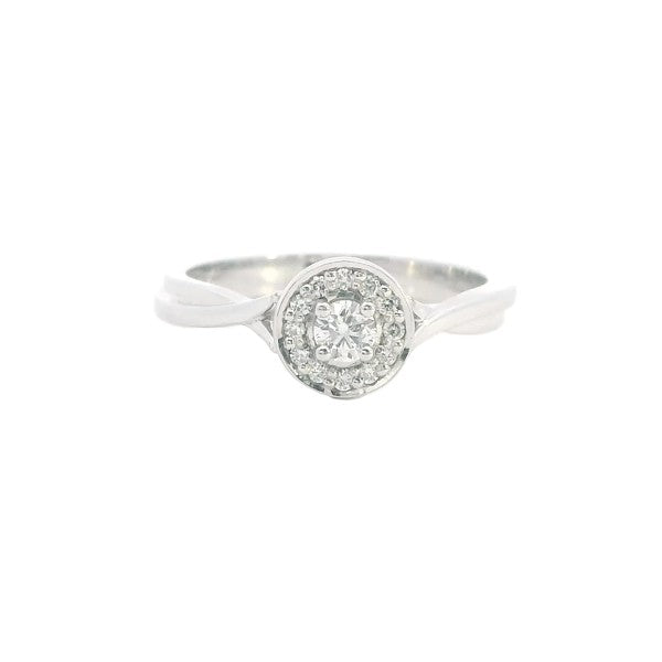 Abigail - 18ct white gold 0.22ct diamond halo engagement or dress ring