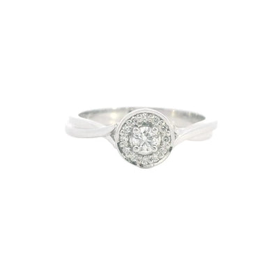 Abigail - 18ct white gold 0.22ct diamond halo engagement ring