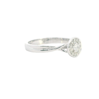 Abigail - 18ct white gold 0.22ct diamond halo engagement ring