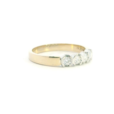 Tanya - 9ct two tone gold four stone diamond anniversary ring