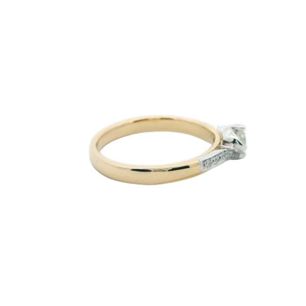Yana - 18ct two tone gold diamond solitaire ring