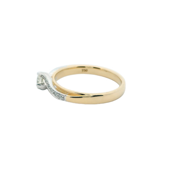 Yana - 18ct two tone gold diamond solitaire ring
