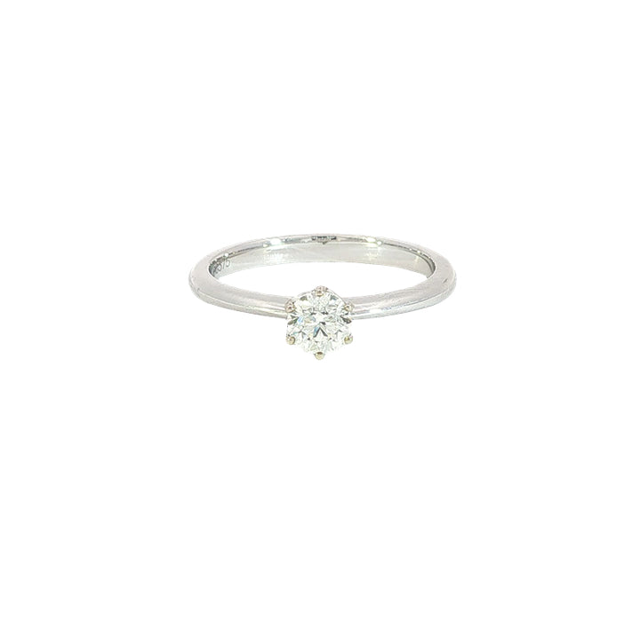 Carly - 0.40ct diamond solitaire, tiffany style engagement or dress ring in 9ct white gold