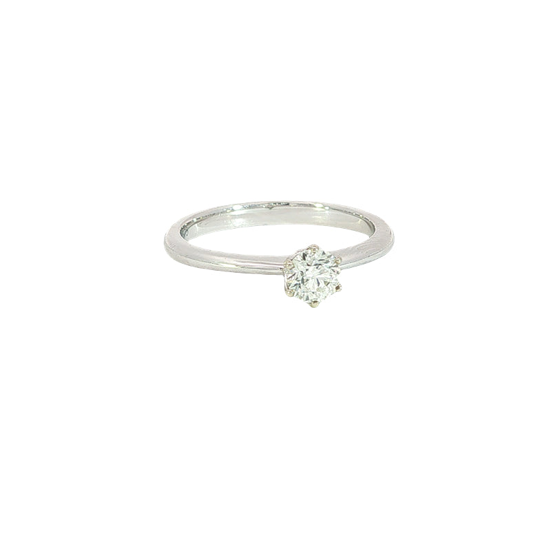 Carly - 0.40ct diamond solitaire, tiffany style engagement or dress ring in 9ct white gold
