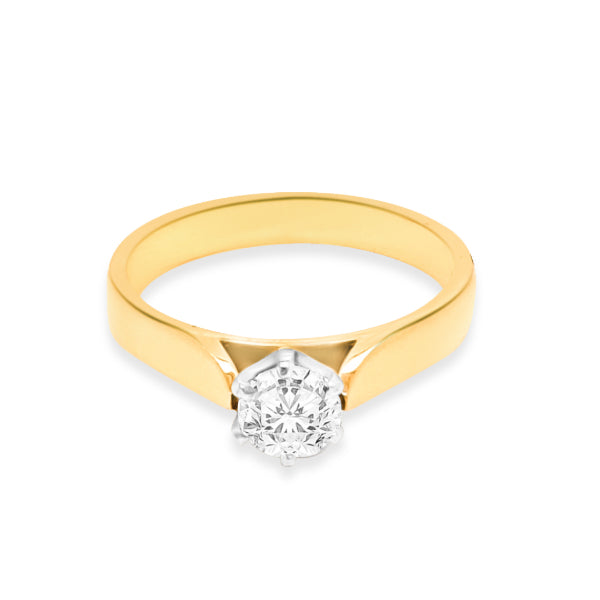 Rylan - Half carat diamond solitaire engagement ring in 18ct gold