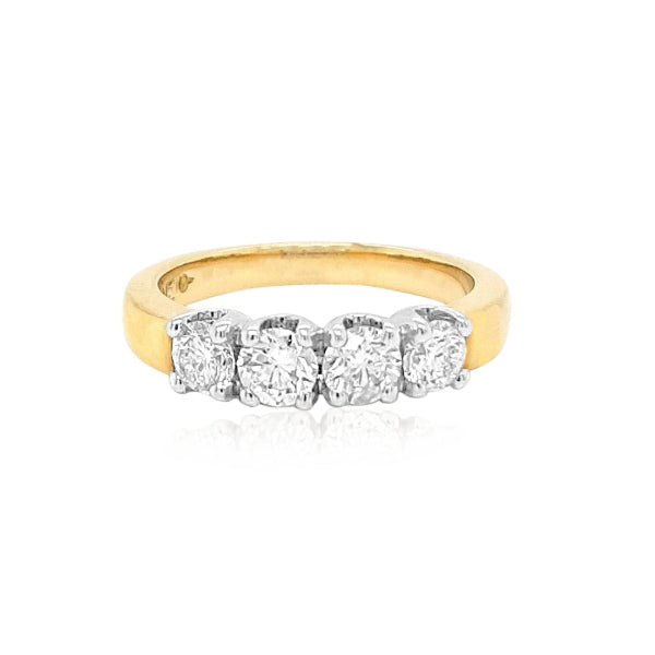 Jackie - 18ct yellow gold 4 stone diamond anniversary ring