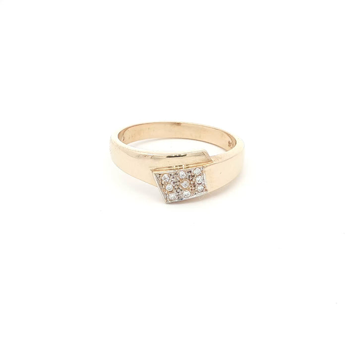 Diamond set wrap-around ring in 9ct yellow gold