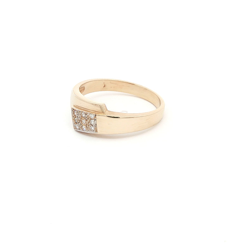Diamond set wrap-around ring in 9ct yellow gold