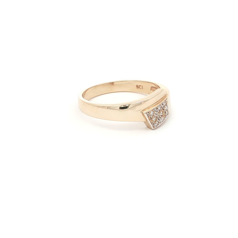 Diamond set wrap-around ring in 9ct yellow gold