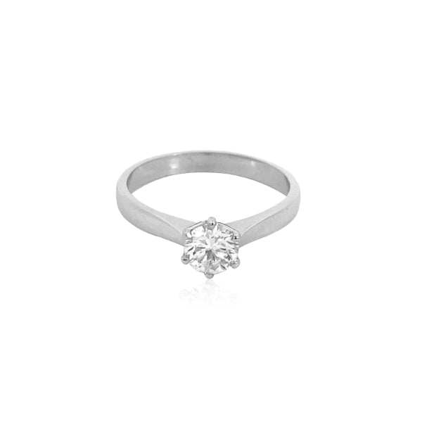 Eliana - 18ct white gold diamond solitaire ring
