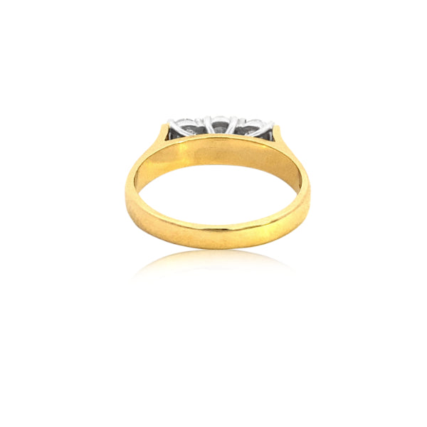 Erana - Three Stone Diamond Ring in 18ct Yellow Gold
