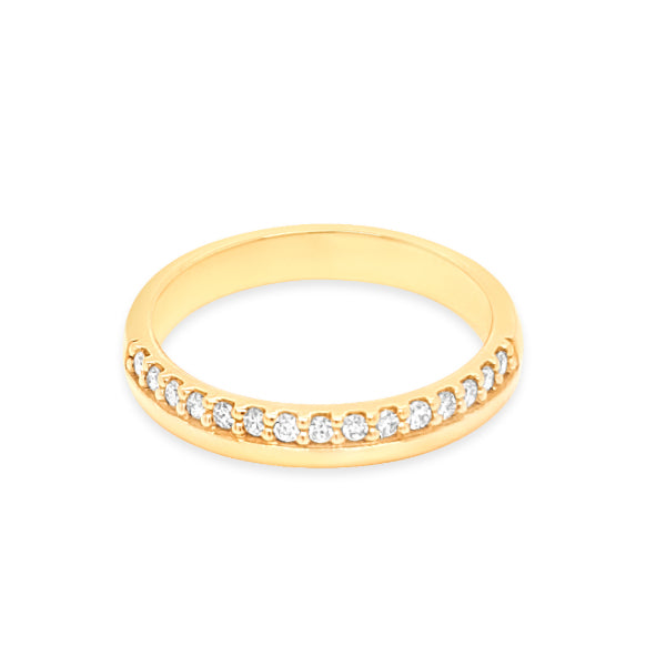 Lillian - 18ct yellow gold diamond set band ring