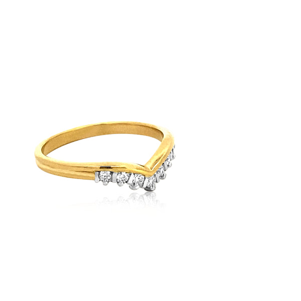 Lorde - 18ct yellow gold diamond wishbone ring