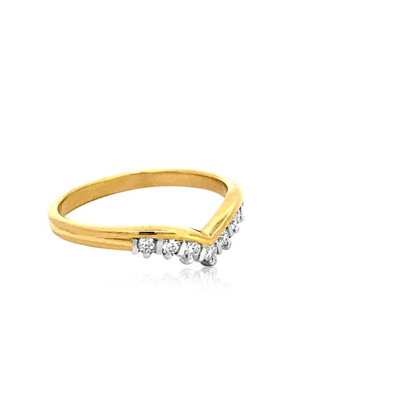 Lorde - Diamond Wishbone ring in 18ct yellow gold