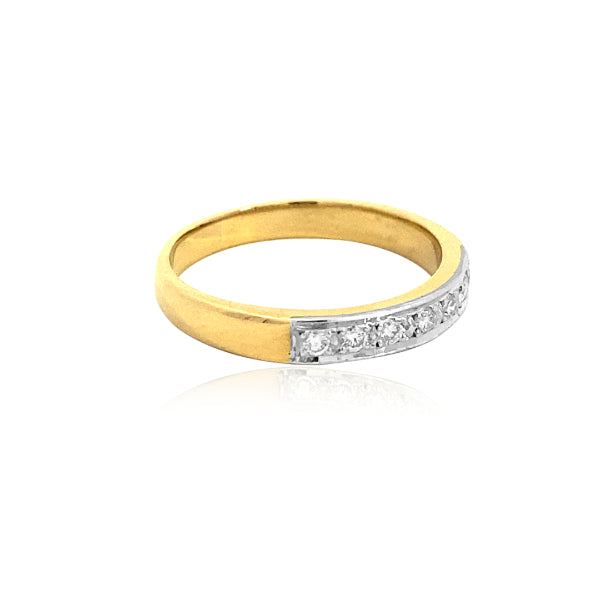 Richelle - 7 stone diamond anniversary ring in 18ct two tone gold