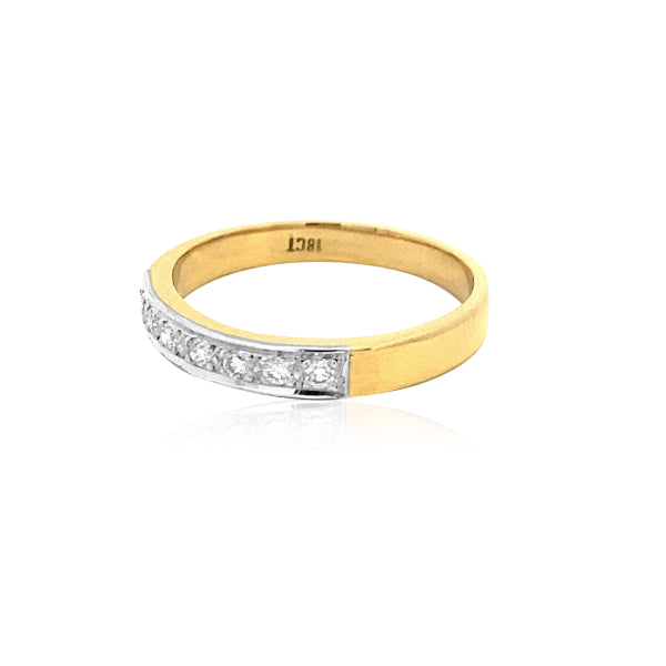 Richelle - 7 stone diamond anniversary ring in 18ct two tone gold