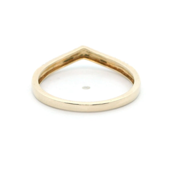 Rebel - 9ct yellow gold diamond set wishbone ring