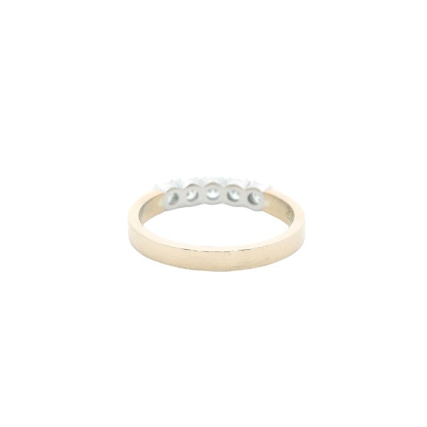 Bianca - 9ct yellow & white gold 5st diamond anniversary ring