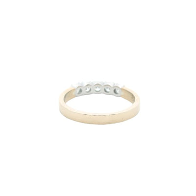 Bianca - 9ct yellow & white gold 5st diamond anniversary ring