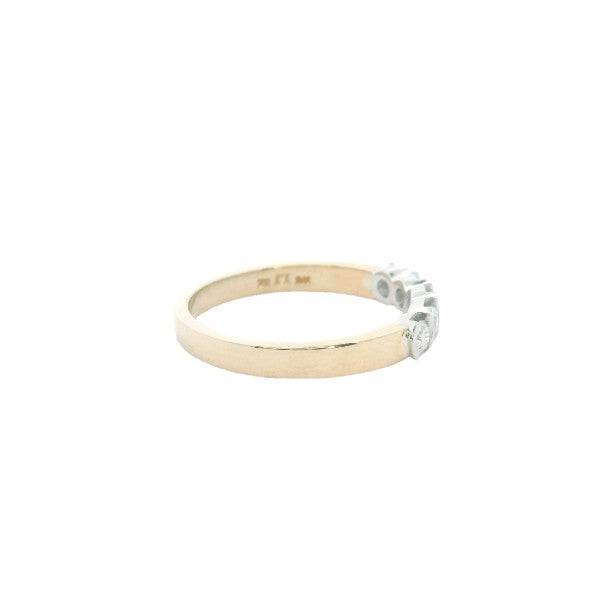 Bianca - 9ct yellow & white gold 5st diamond anniversary ring