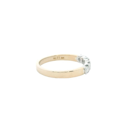 Bianca - 9ct yellow & white gold 5st diamond anniversary ring