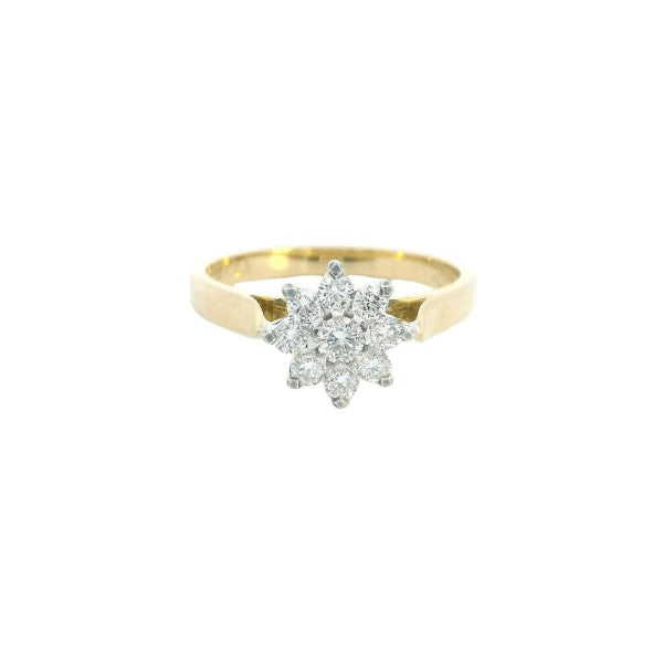 Zahara - diamond flower cluster ring in 18ct gold