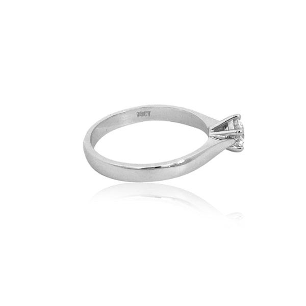 Elena - half carat diamond solitaire engagement ring in platinum
