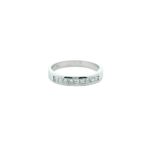 Kelly - princess cut diamond band in 18ct white gold