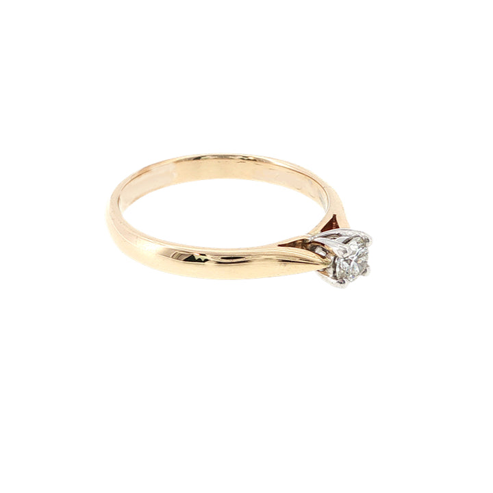 Alexis - 0.21ct diamond solitaire ring in 9ct yellow gold
