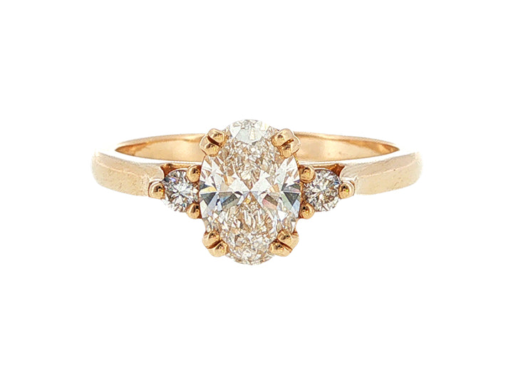Lilia- oval lab-grown diamond solitaire engagement ring in 9ct yellow gold