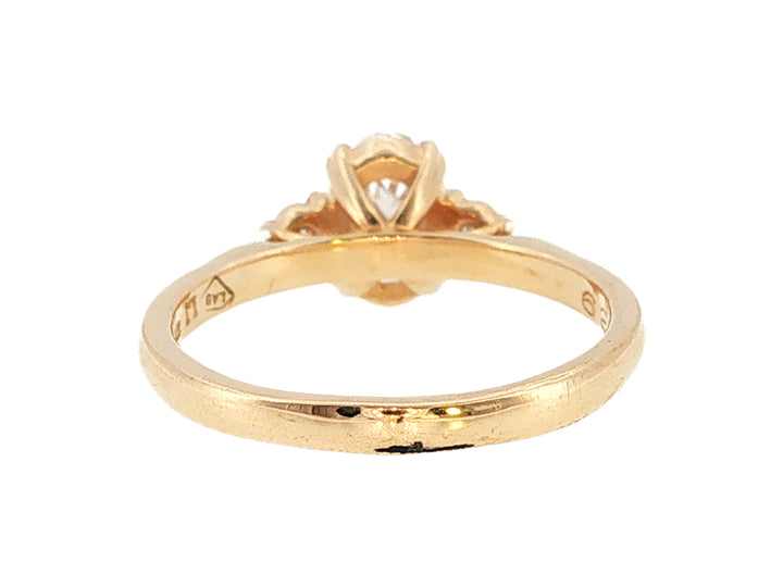 Lilia- oval lab-grown diamond solitaire engagement ring in 9ct yellow gold