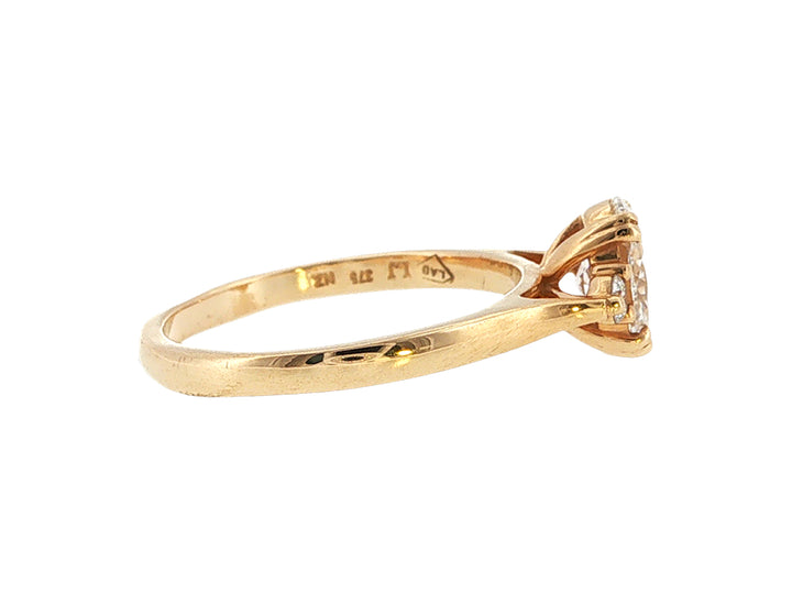 Lilia- oval lab-grown diamond solitaire engagement ring in 9ct yellow gold