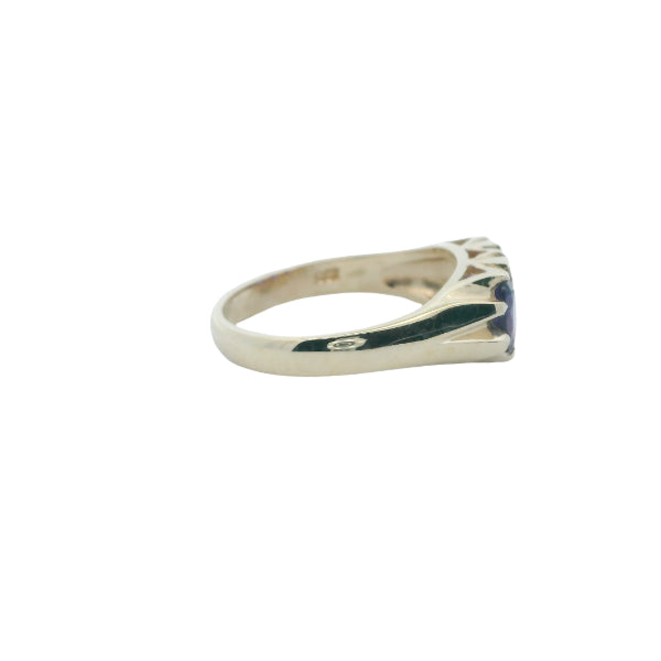 Amethyst & diamond dress ring in 9ct yellow gold