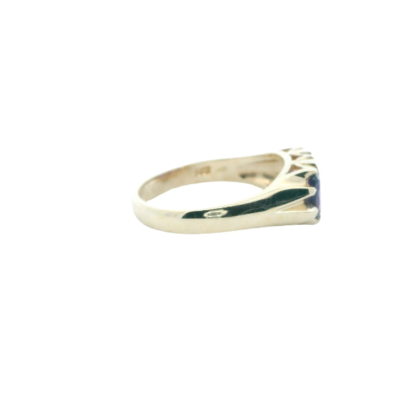 Amethyst & diamond dress ring in 9ct yellow gold