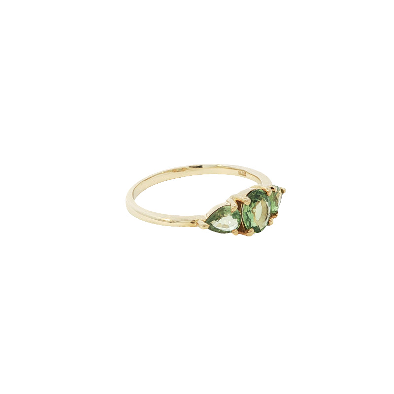 Gigi green sapphire dress ring in 9ct yellow gold
