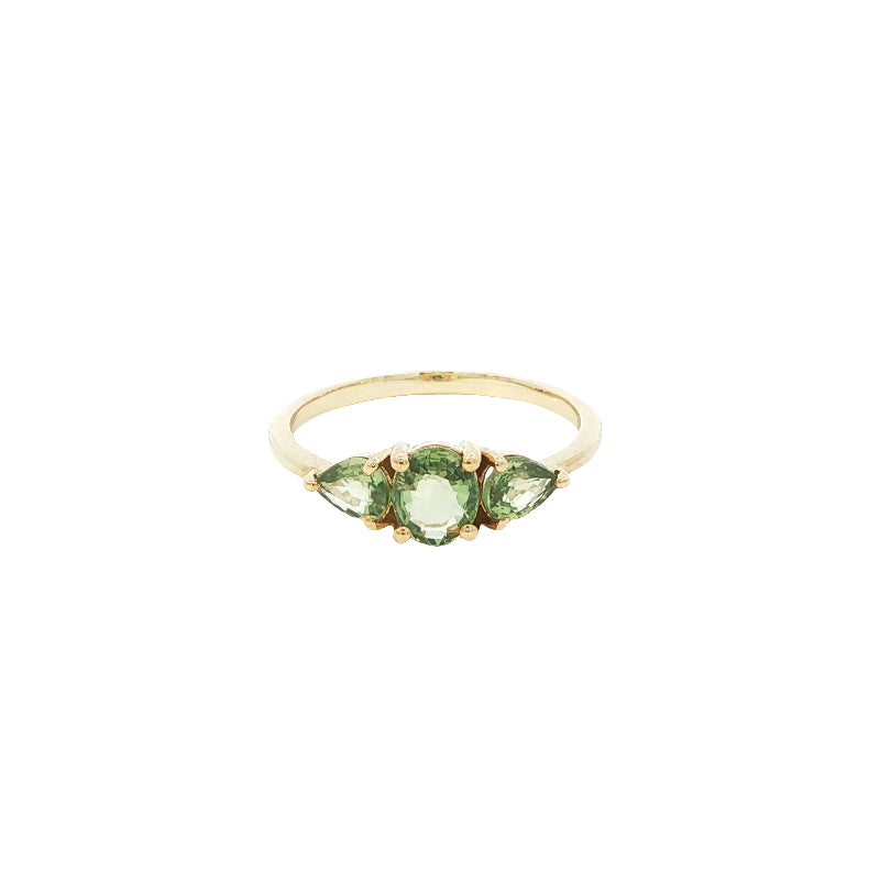 Gigi green sapphire dress ring in 9ct yellow gold