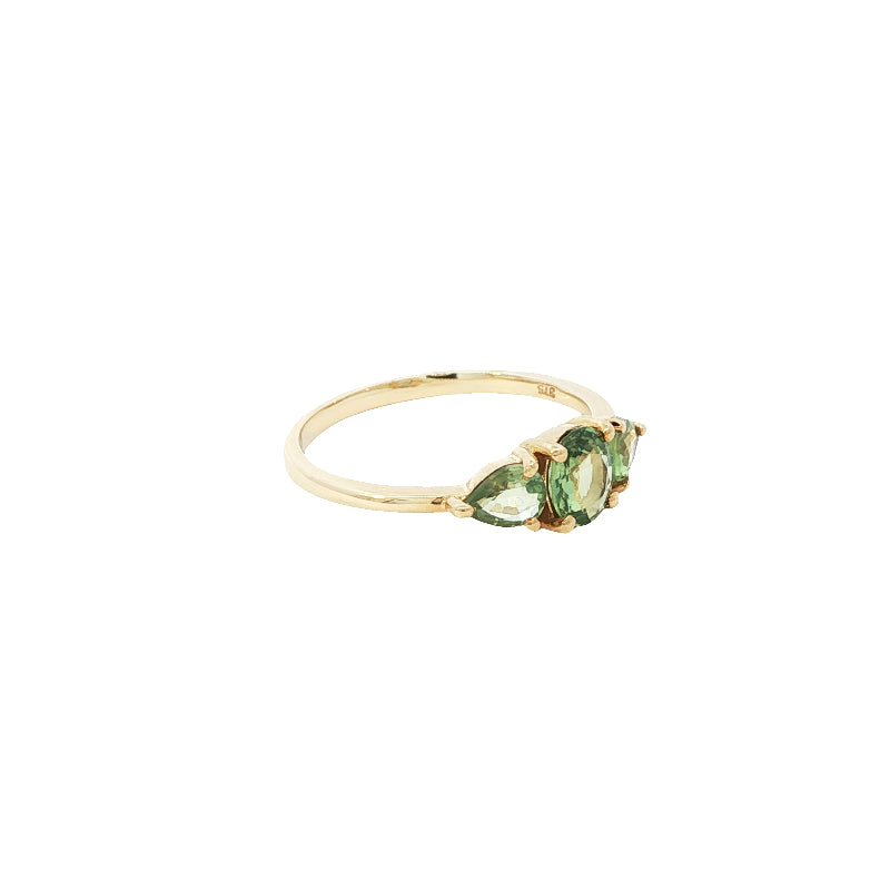 Gigi green sapphire dress ring in 9ct yellow gold