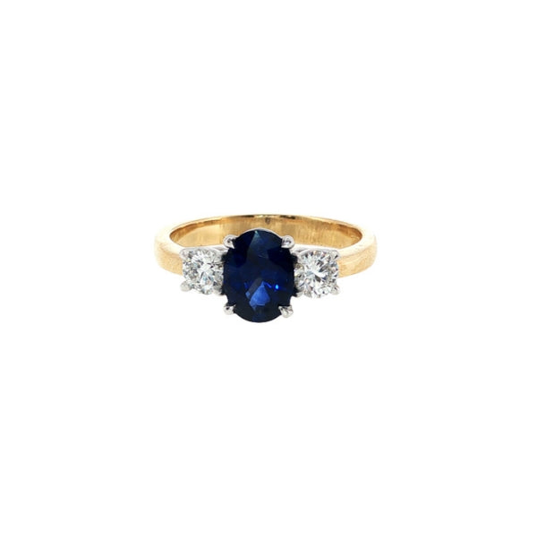 Cece - Ceylon Sapphire and diamond ring in 18ct two tone gold