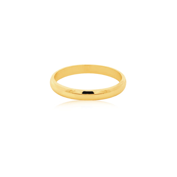 9ct yellow gold comfort wedding band - 2.5mm