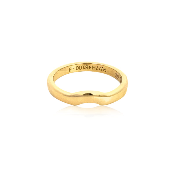 9ct yellow gold curved wedder