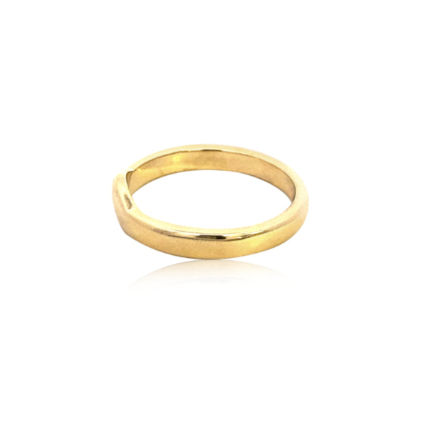 9ct yellow gold curved wedder